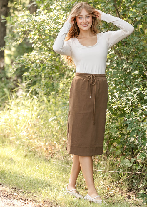 Scoop Neck Long Sleeve Top - FINAL SALE