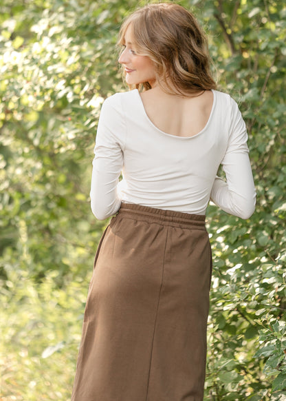 Scoop Neck Long Sleeve Top - FINAL SALE