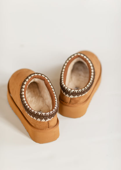 Steve Madden® Selena Chestnut Suede Platform Slippers - FINAL SALE
