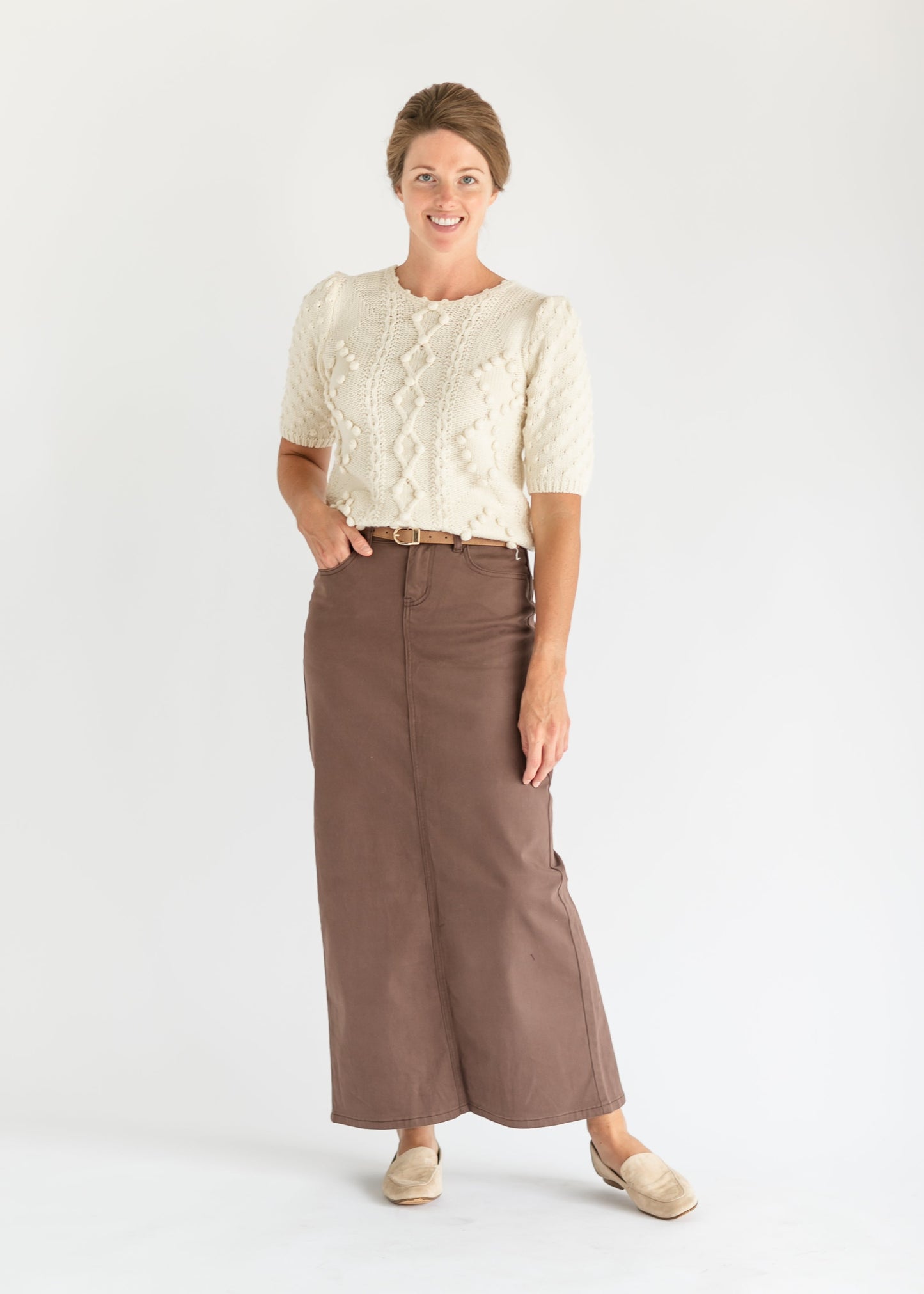 Short Sleeve Bubble Knit Sweater - FINAL SALE