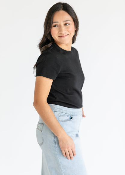 LIVERPOOL® Short Sleeve Crewneck Knit Tee - FINAL SALE