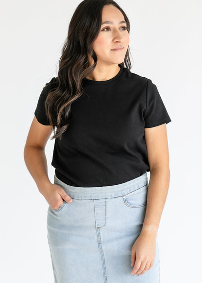 LIVERPOOL® Short Sleeve Crewneck Knit Tee - FINAL SALE