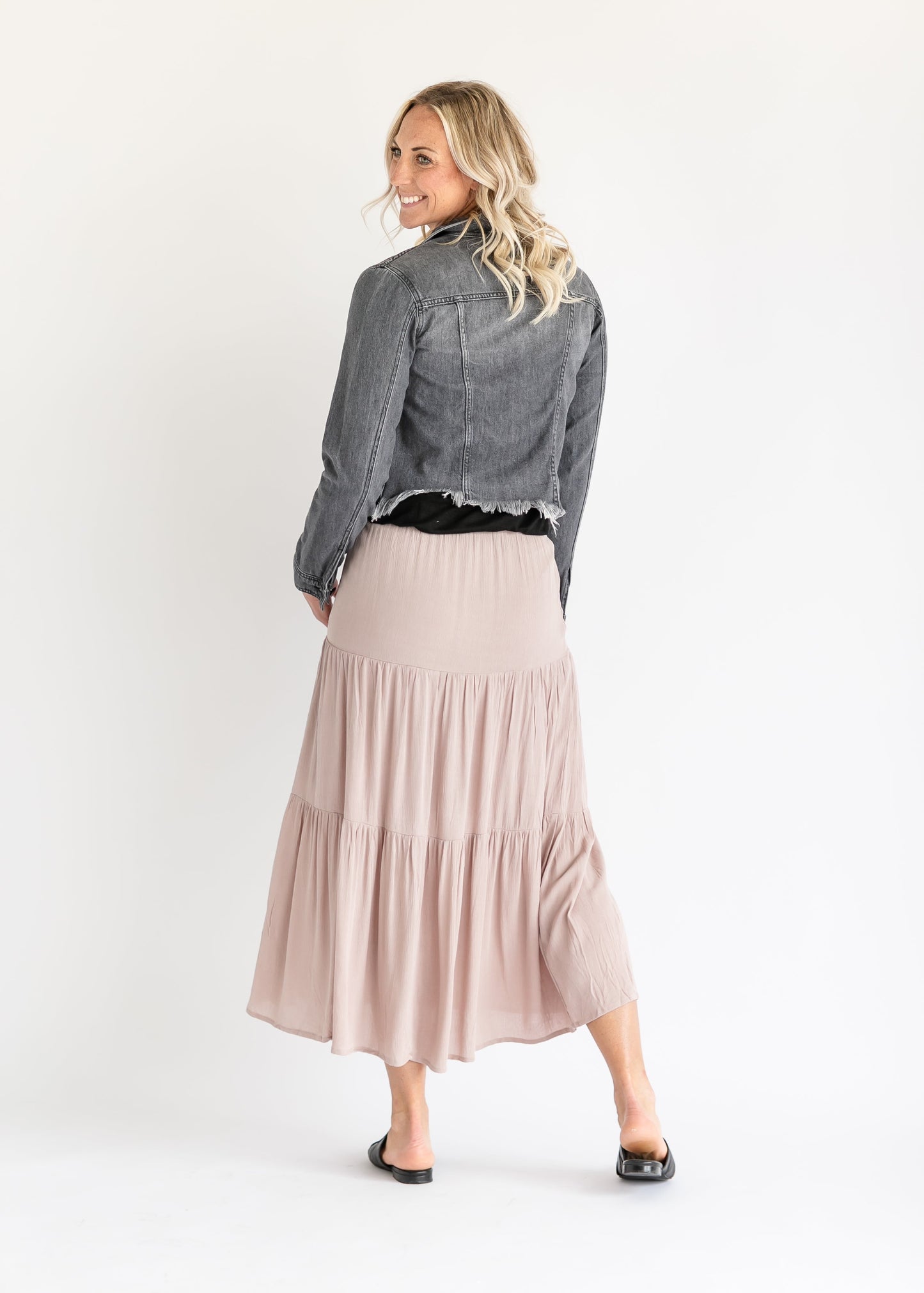 Izzy Smocked Waist Tiered Maxi Skirt - FINAL SALE