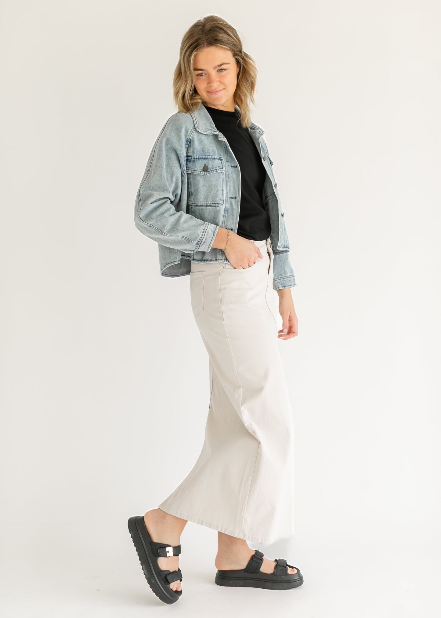 Stella Cloud Denim Maxi Skirt - FINAL SALE