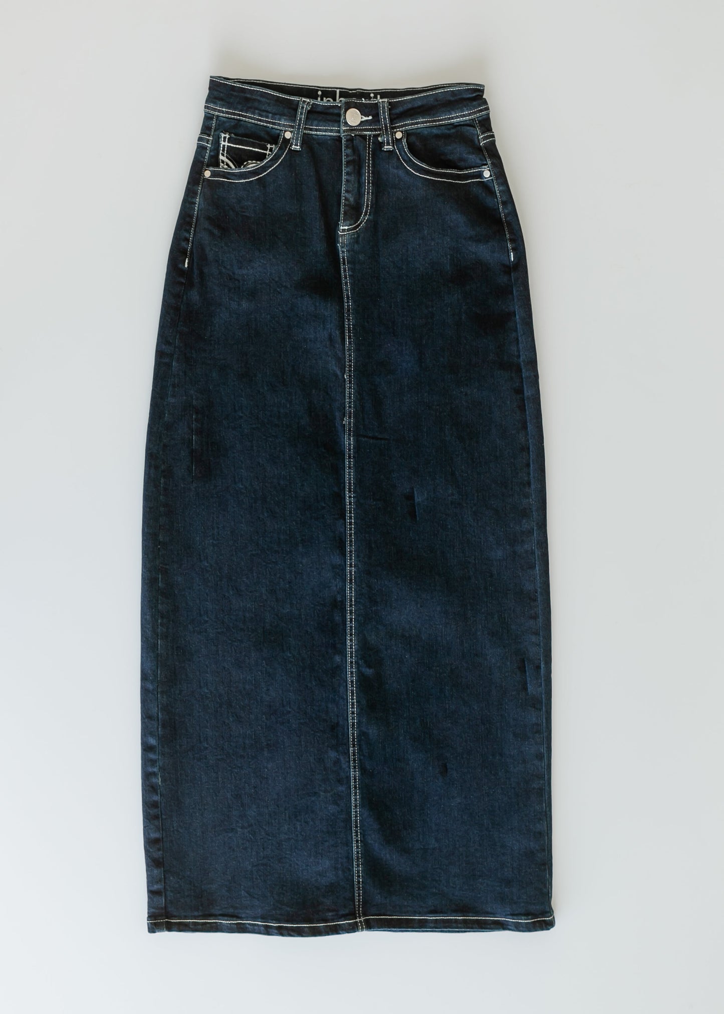 Stella Dark Wash Maxi Denim Skirt - FINAL SALE