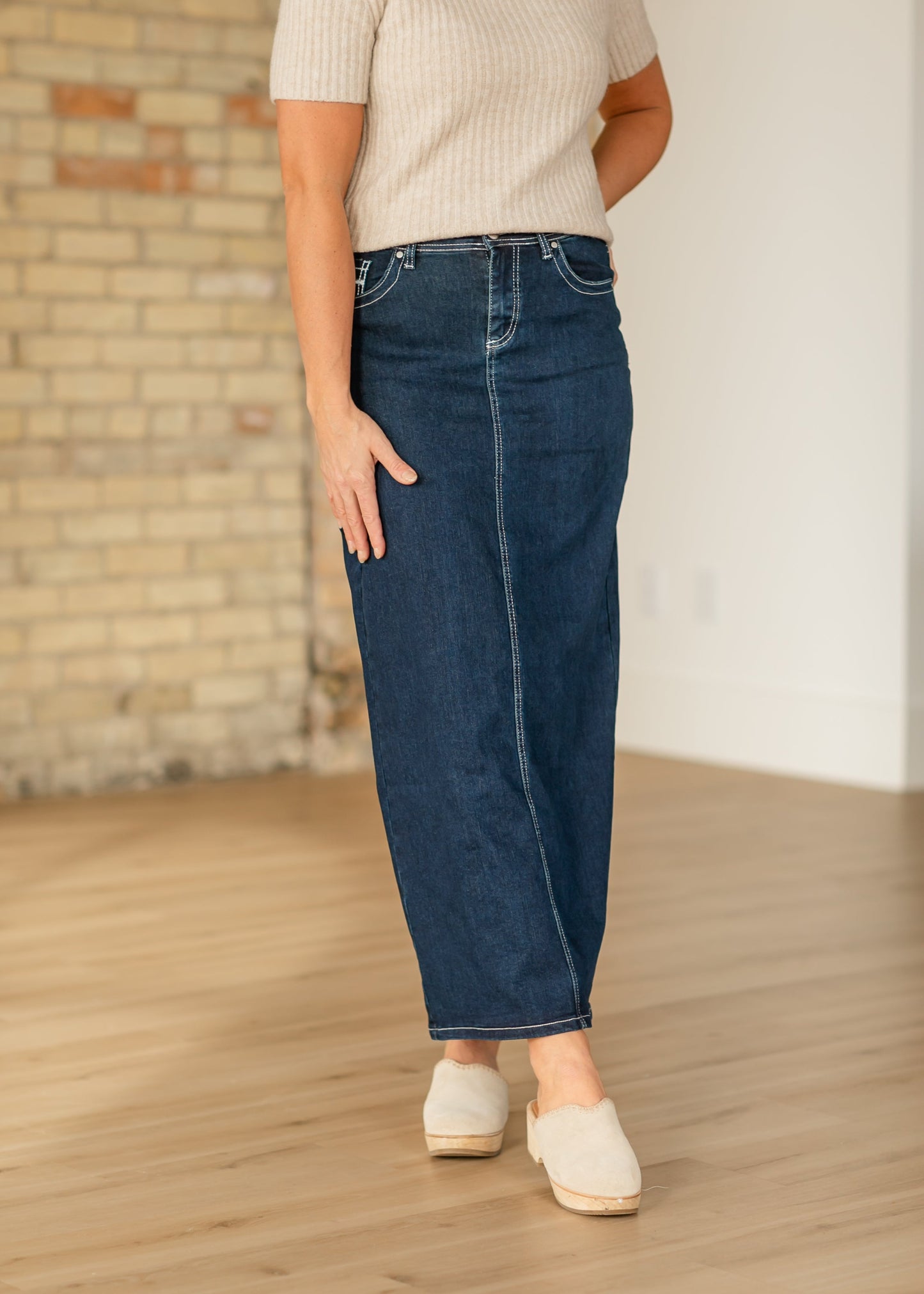 Stella Denim Maxi Skirt