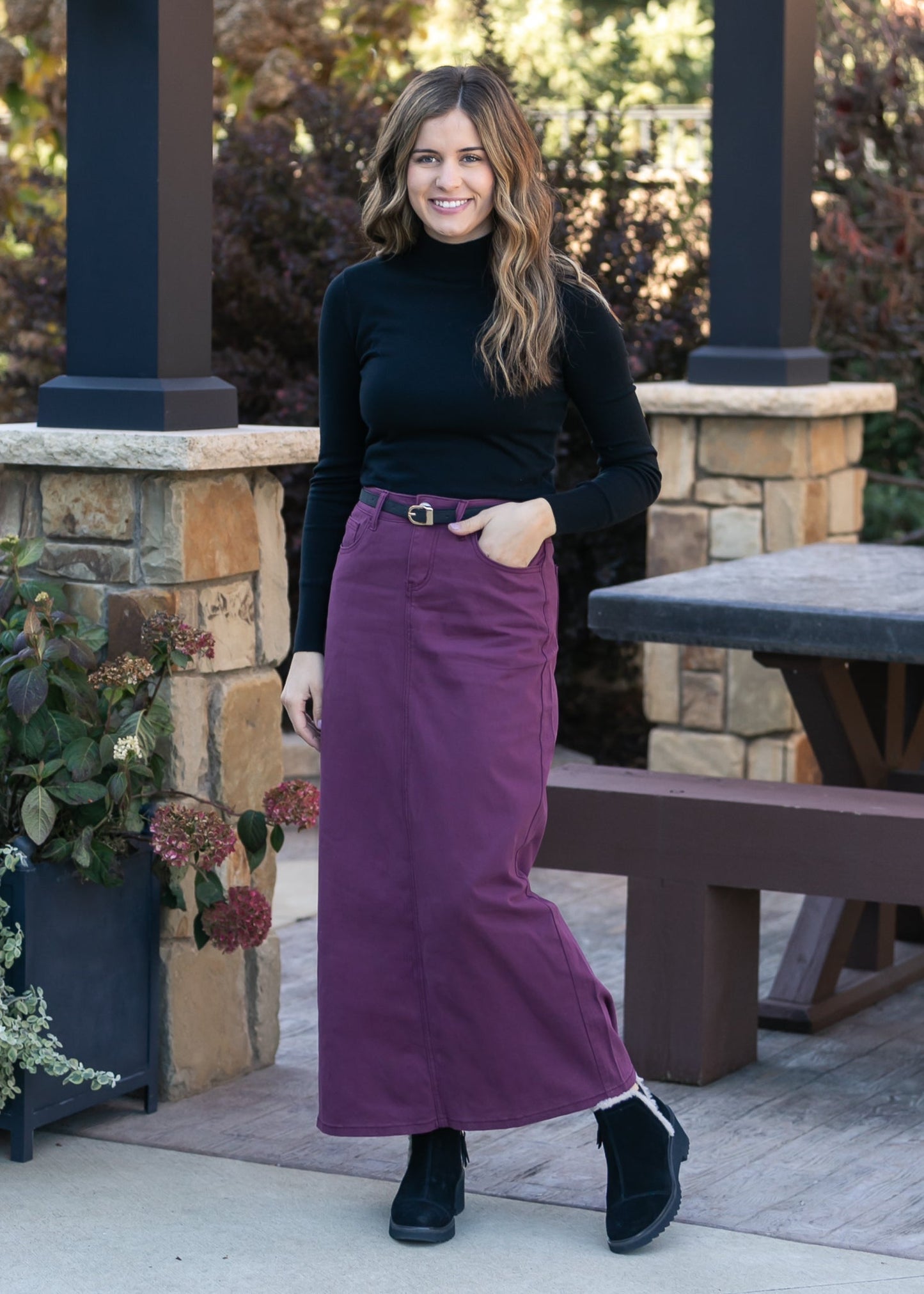 Stella Denim Maxi Skirt