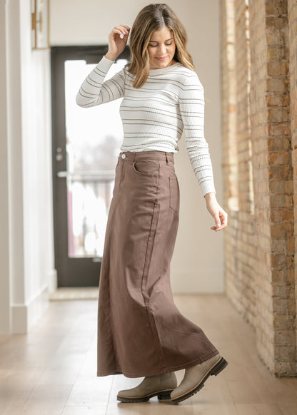 Stella Denim Maxi Skirt