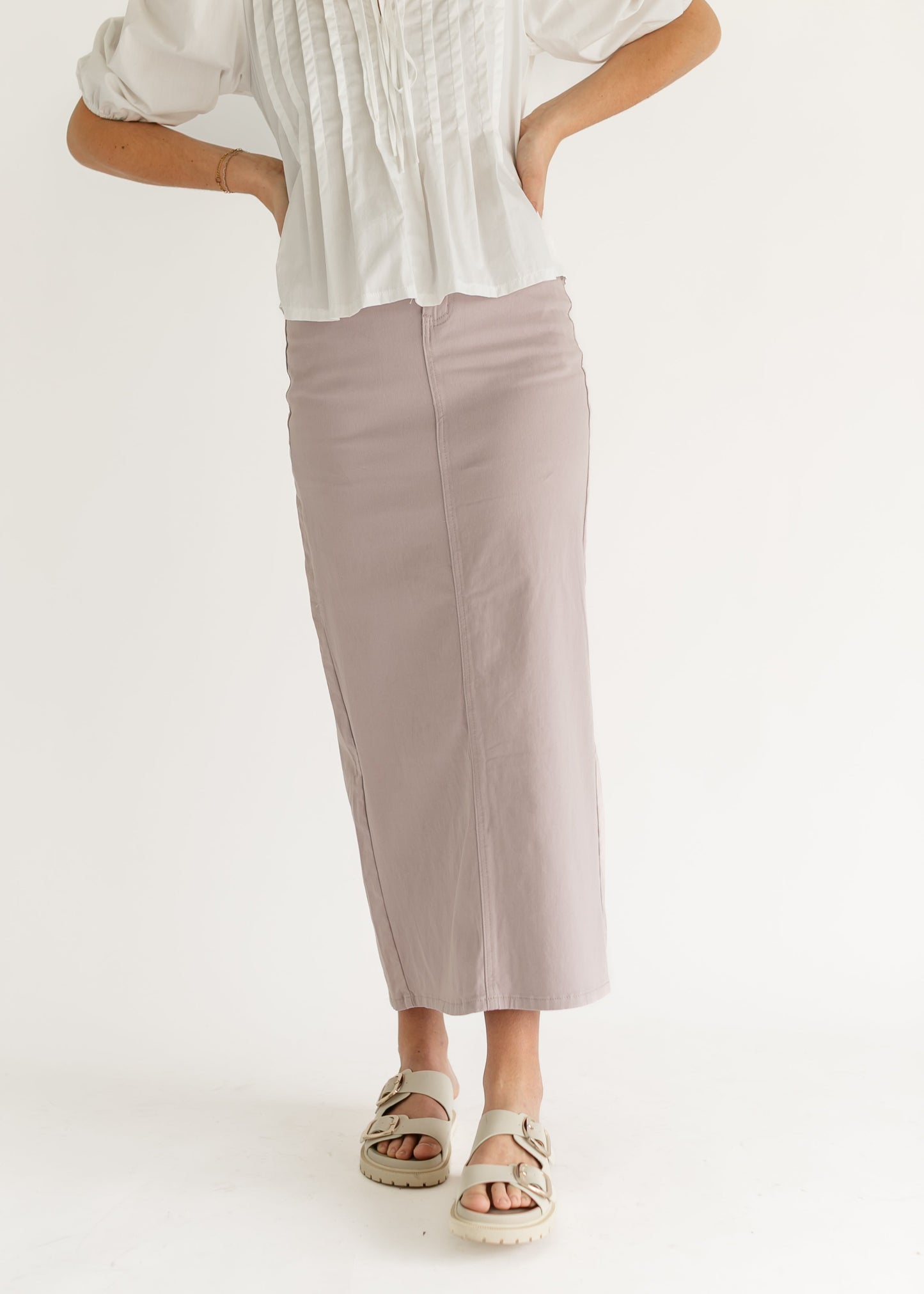 Stella Denim Maxi Skirt