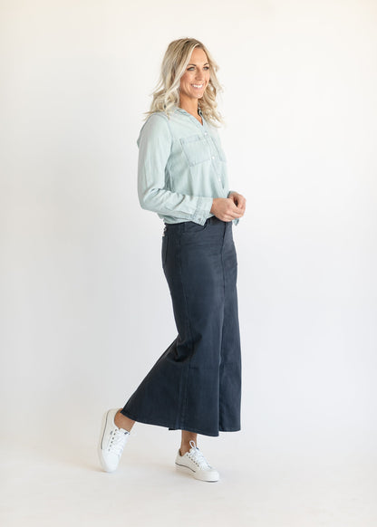 Stella Navy Denim Maxi Skirt - FINAL SALE