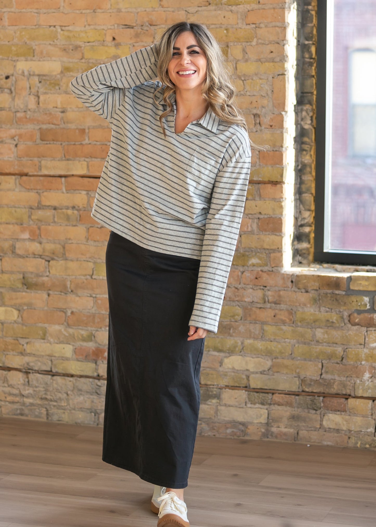 Stella Denim Maxi Skirt