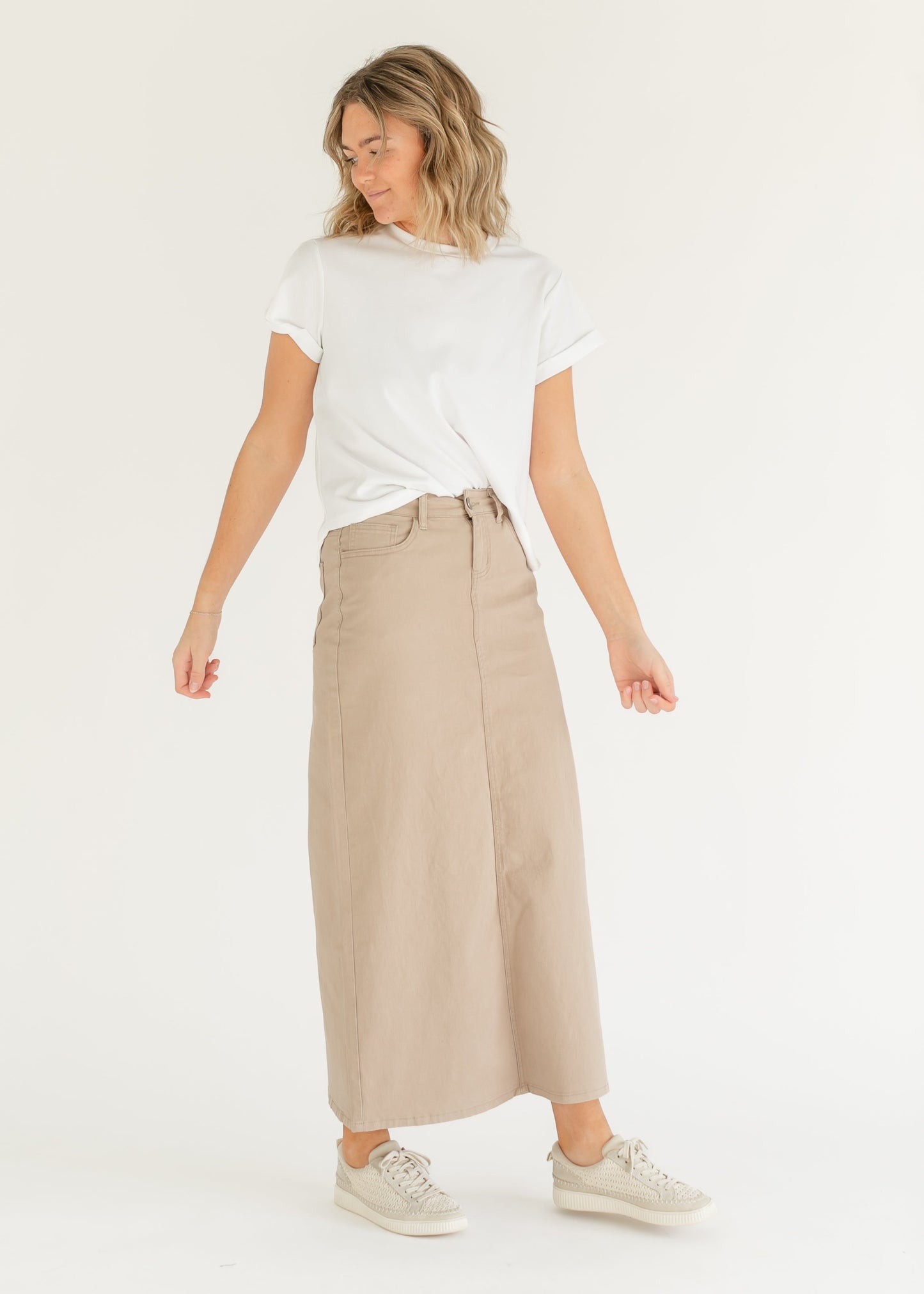 Stella Denim Maxi Skirt