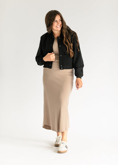 Steve Madden® Ardine Black Bomber Jacket - FINAL SALE