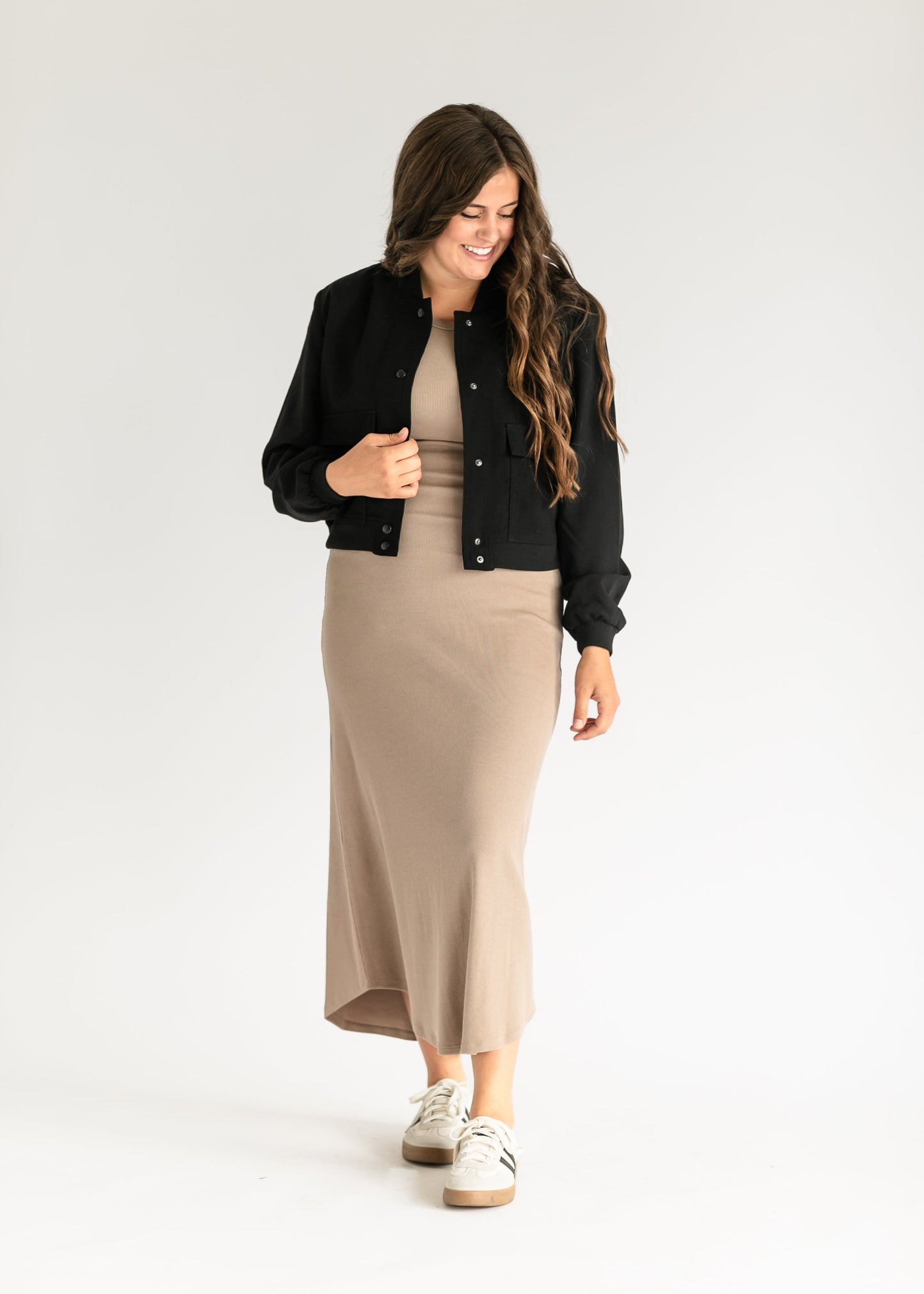 Steve Madden® Ardine Black Bomber Jacket - FINAL SALE