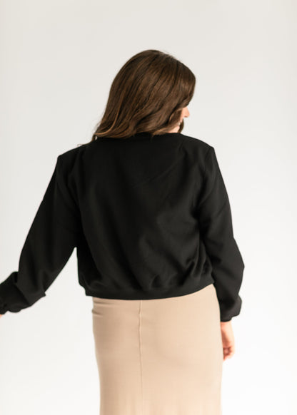 Steve Madden® Ardine Black Bomber Jacket - FINAL SALE
