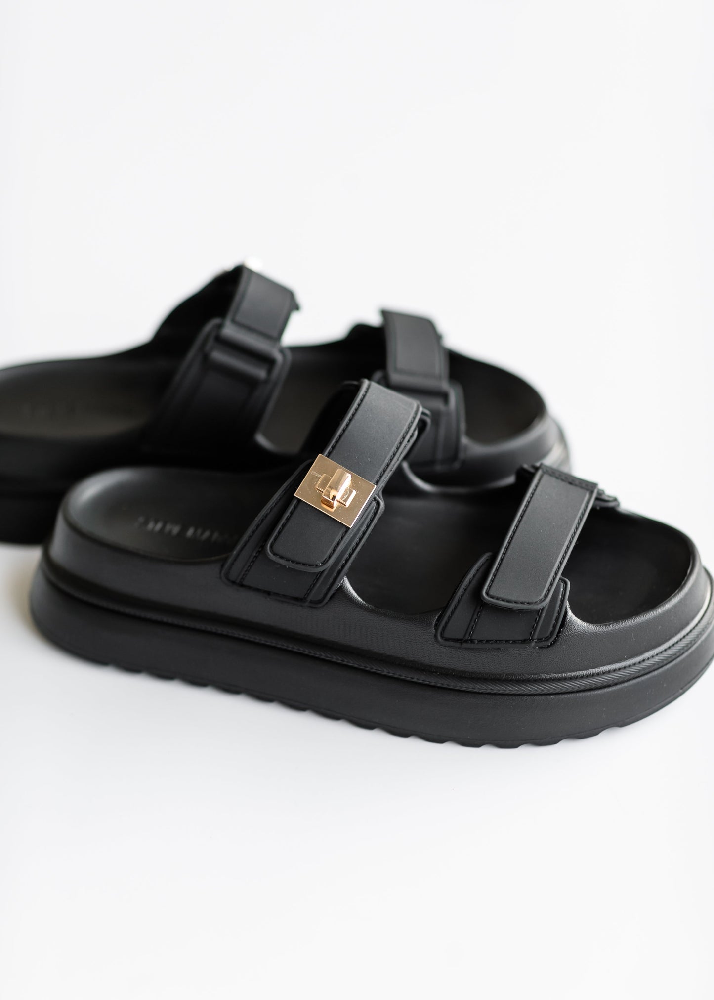 Steve Madden® Bigschmona Jelly Black Platform Slide Sandal - FINAL SALE