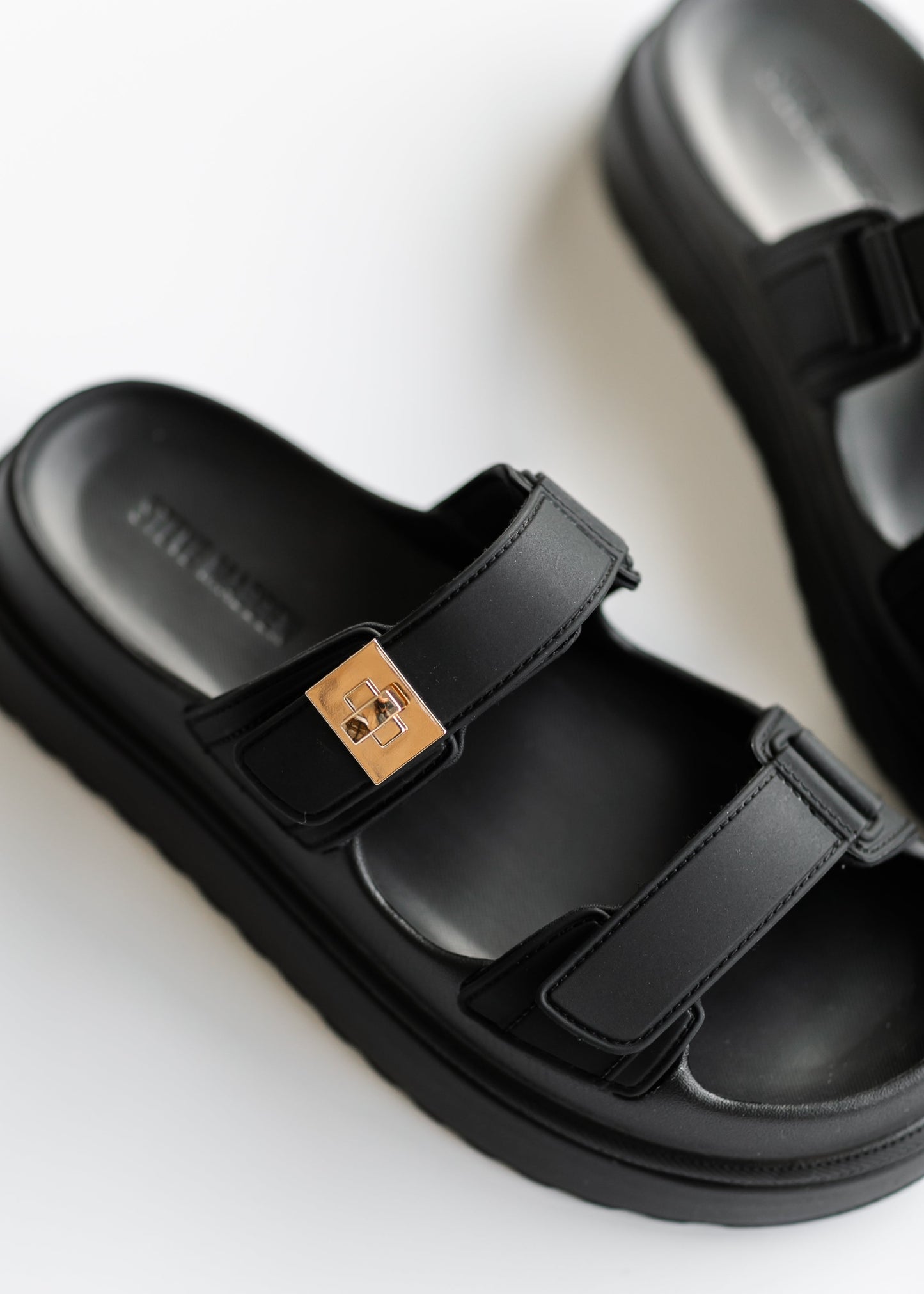 Steve Madden® Bigschmona Jelly Black Platform Slide Sandal - FINAL SALE