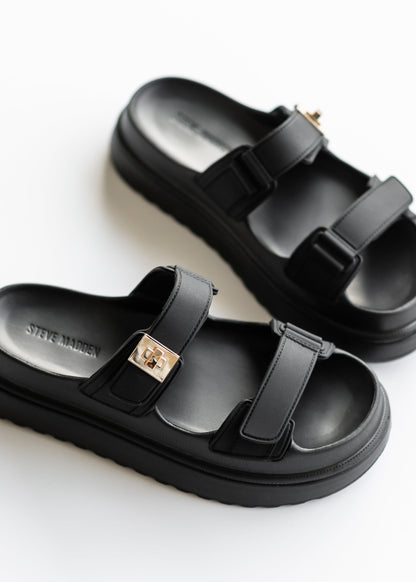Steve Madden® Bigschmona Jelly Black Platform Slide Sandal - FINAL SALE