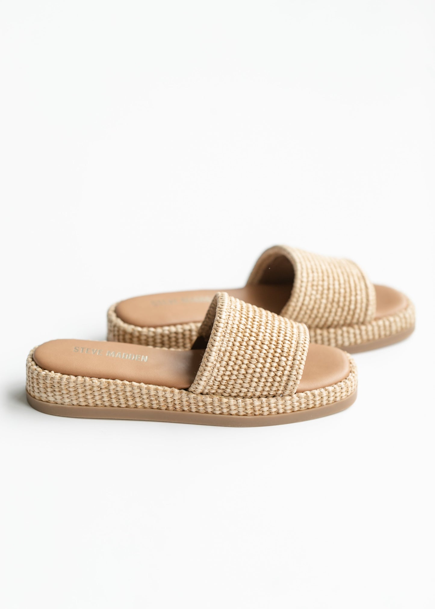 Steve Madden® Boardwalk Beachy Raffia Slide Sandals - FINAL SALE