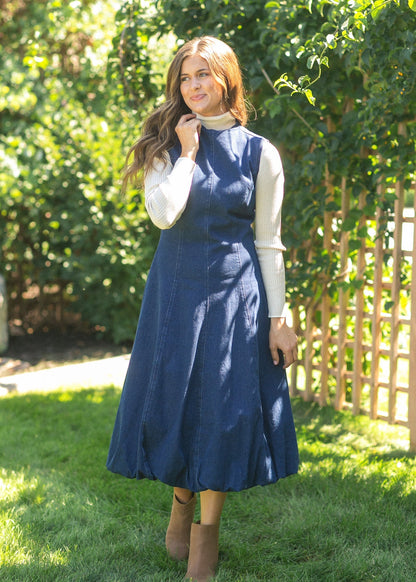 Steve Madden® Talasyn Bubble Hem Denim Dress - FINAL SALE