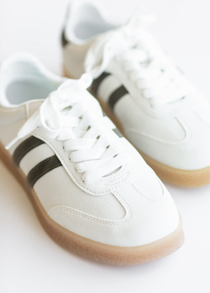 Striped Low Top Sneakers - FINAL SALE