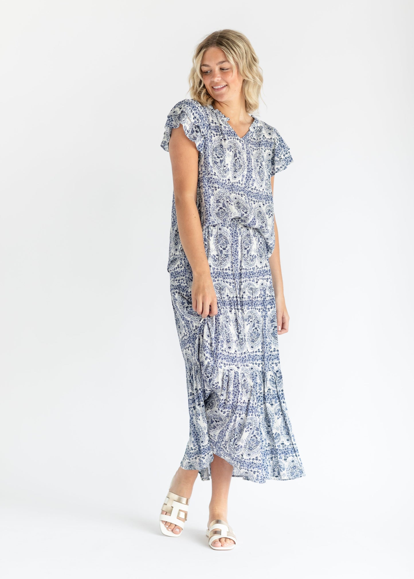 Thalia Blue Floral Paisley Set - FINAL SALE