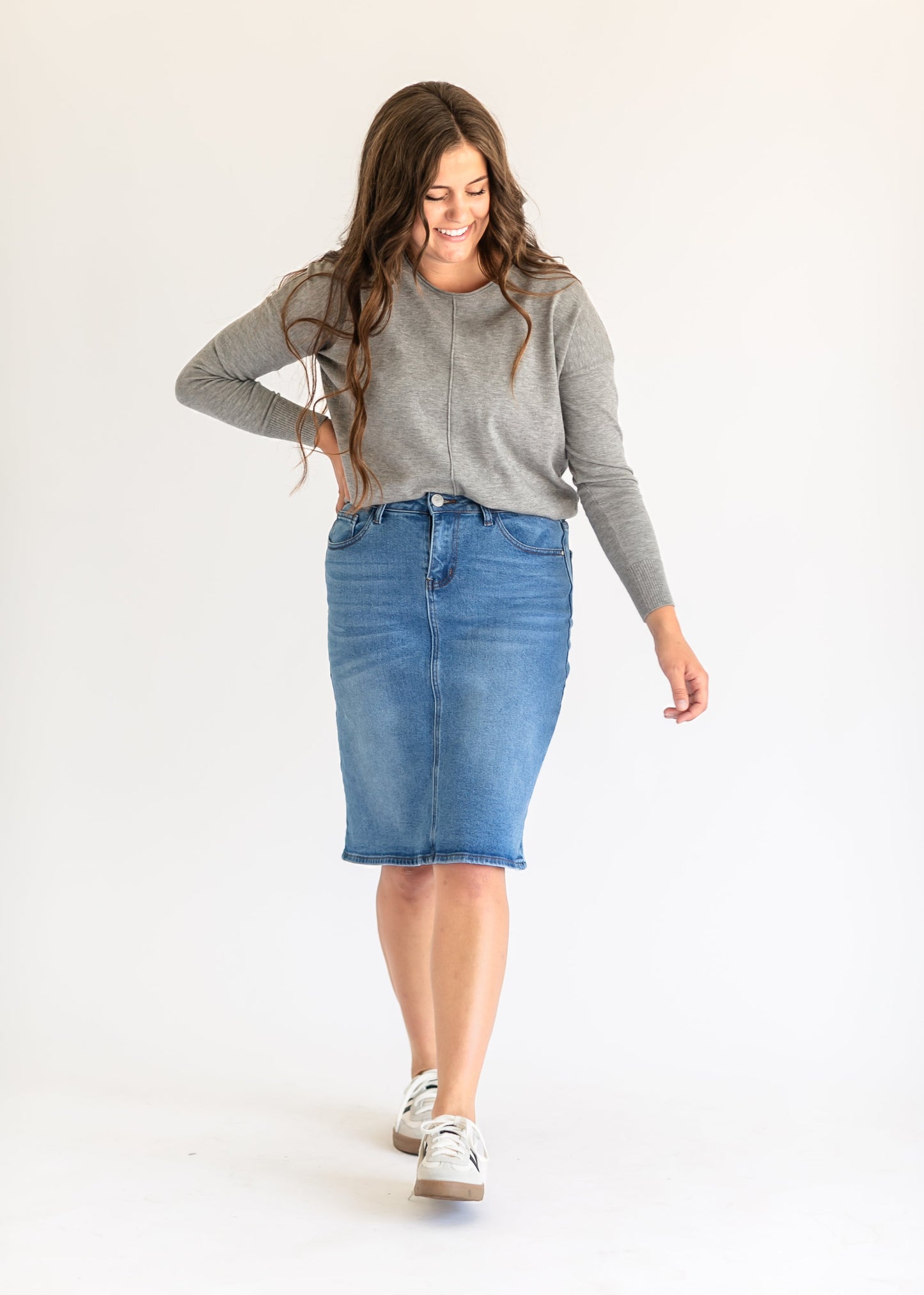 Thena Front Seam Long Sleeve Sweater - FINAL SALE