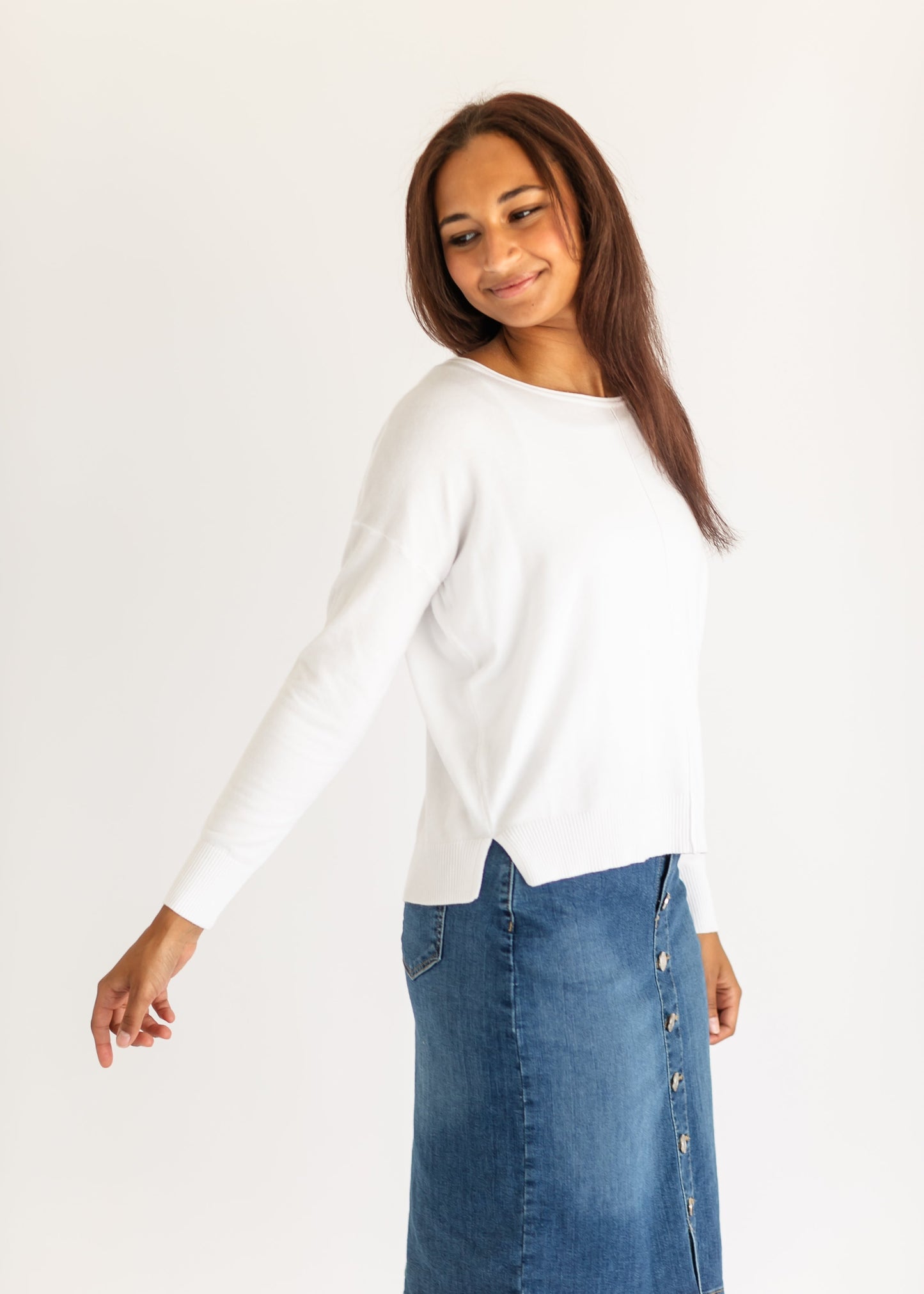 Thena Front Seam Long Sleeve Sweater - FINAL SALE