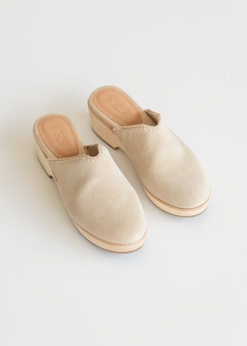 TOMS® Addison Suede Clog Heel - FINAL SALE