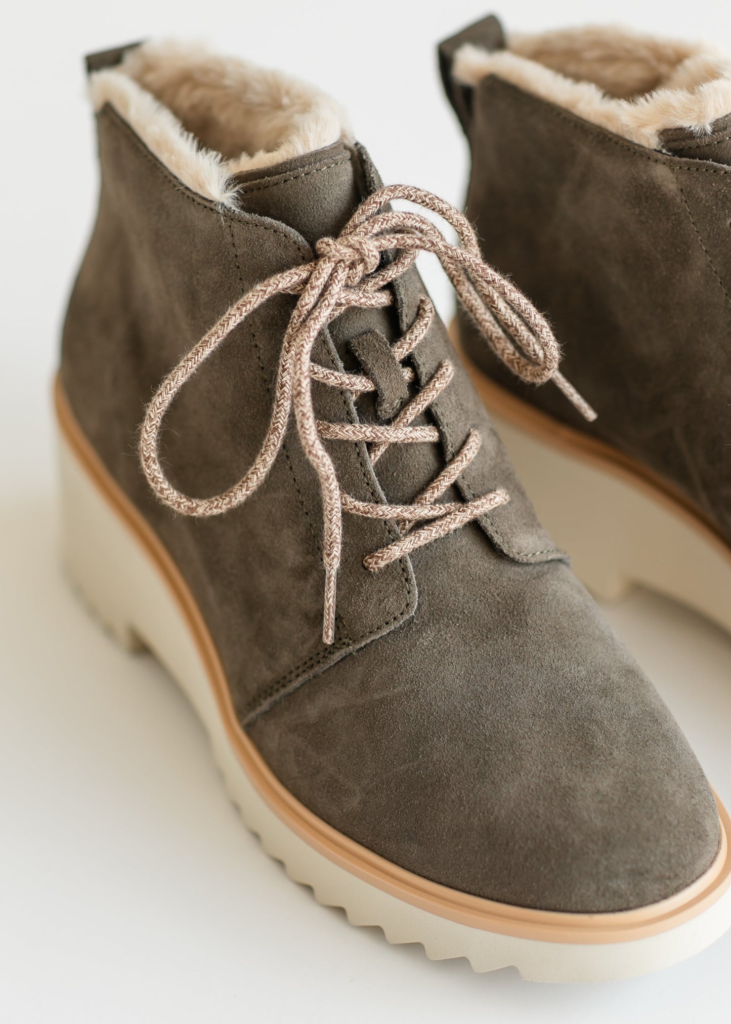 TOMS® Maude Suede Lace Up Wedge Boot - FINAL SALE